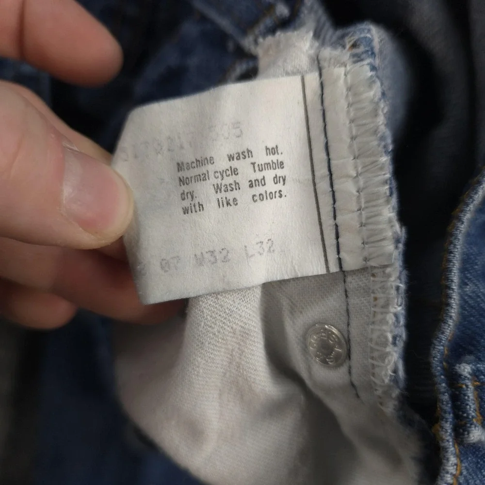 Vintage Levis Jeans Mens 32x32 Blue Denim 517 Boot Cut Orange Tab USA Cowboy 80s